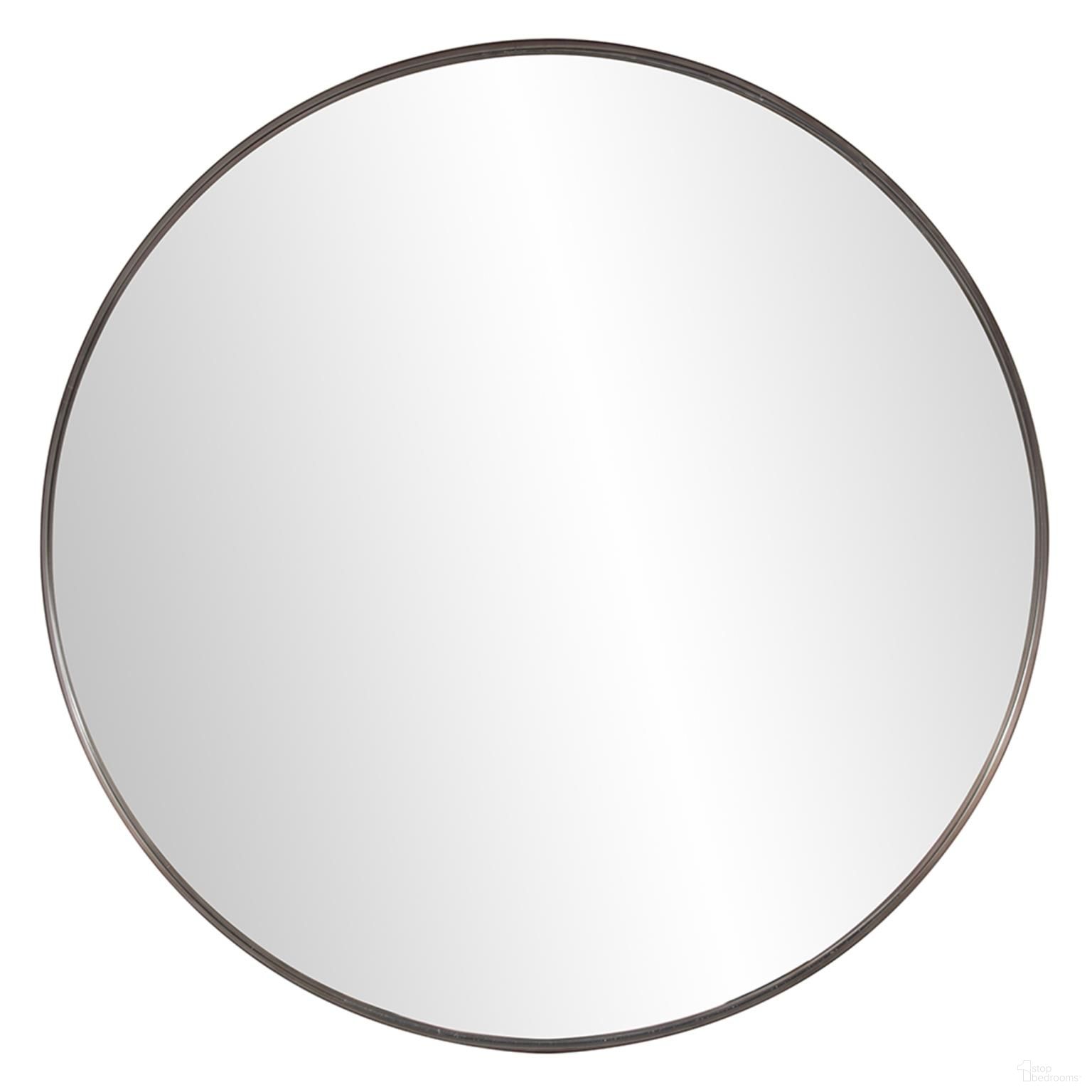 Steele Round Mirror In Brass