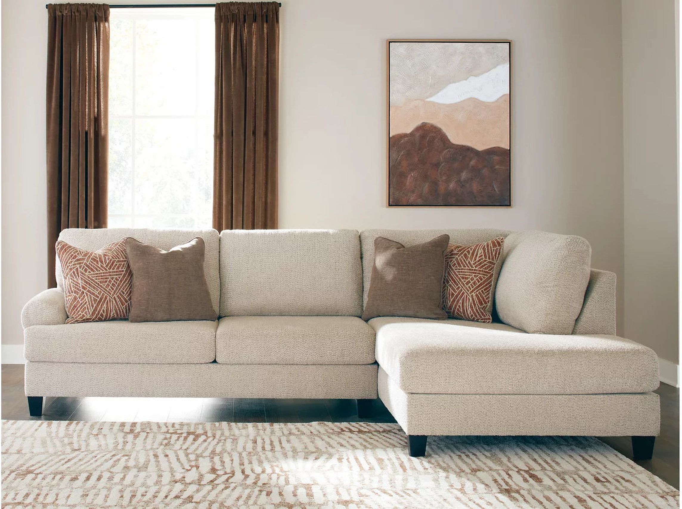 Steelwater Retreat 2-Piece Sectional with RAF Chaise In Latte
