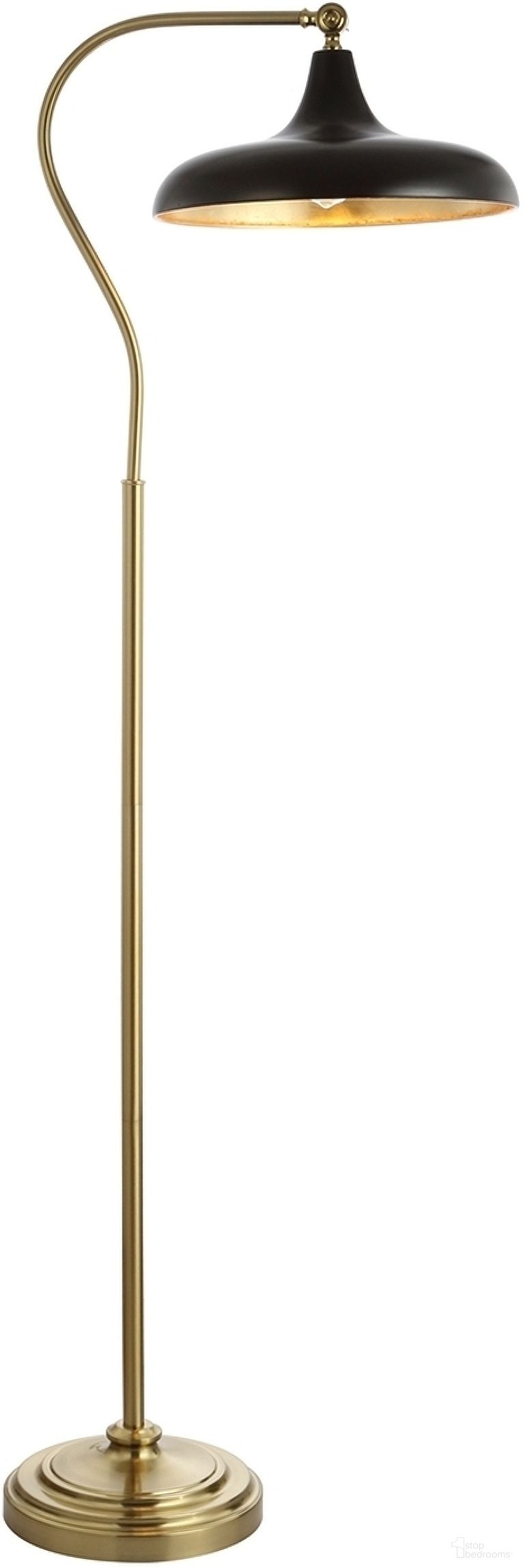 The appearance of Stefan Brass and Gold Floor Lamp designed by Safavieh in the modern / contemporary interior design. This gold piece of furniture was selected by 1StopBedrooms from Safavieh FLL Collection to add a touch of cosiness and style into your home. Sku: FLL4046A. Material: Brass.