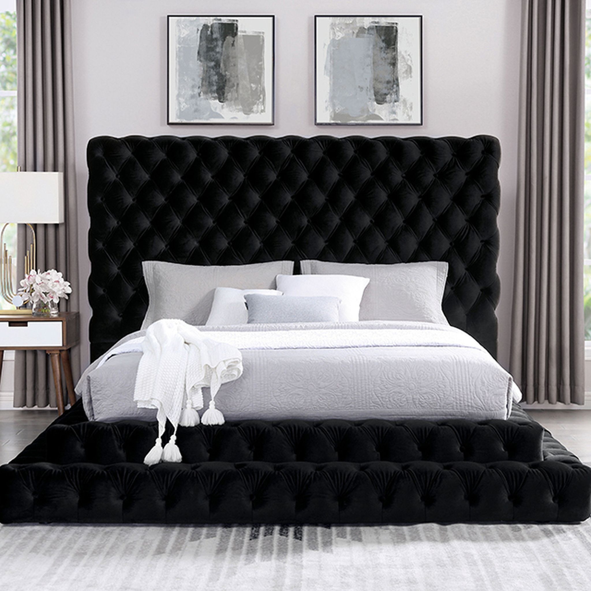 Stefania Eastern King Bed In Black