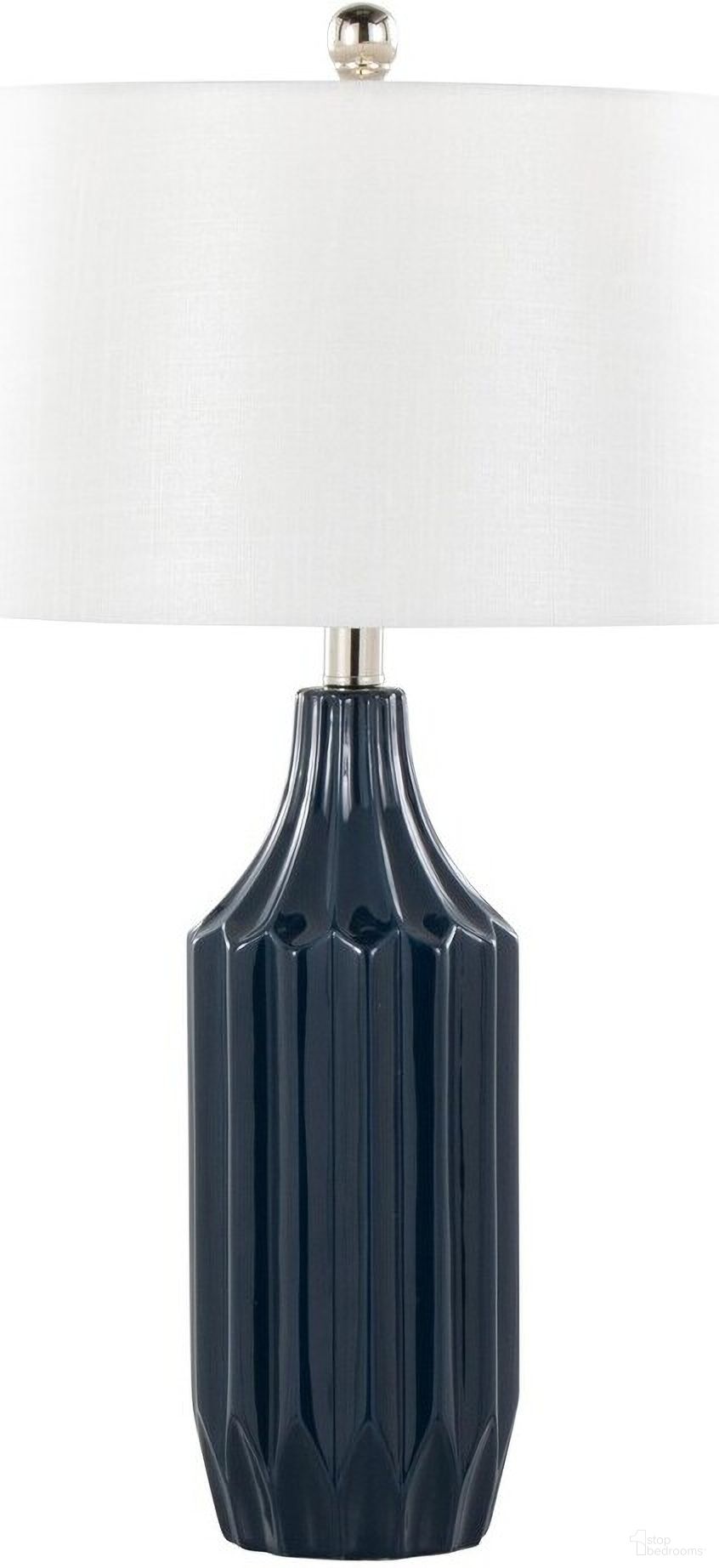 The appearance of Stella 23 Inch Ceramic Table Lamp In White and Blue designed by Lumisource in the modern / contemporary interior design. This white and blue piece of furniture was selected by 1StopBedrooms from Stella Collection to add a touch of cosiness and style into your home. Sku: TL23-STELLA DBUW. Material: Metal.