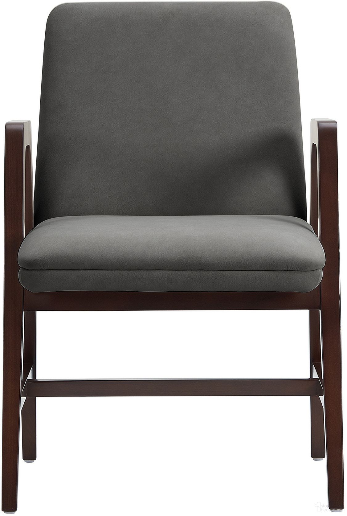 The appearance of Stella Dining Armchair In Graphite designed by Manhattan Comfort in the modern / contemporary interior design. This graphite piece of furniture was selected by 1StopBedrooms from Stella Collection to add a touch of cosiness and style into your home. Sku: DC101AR-GY. Chair Type: Arm Chair. Material: Beech.