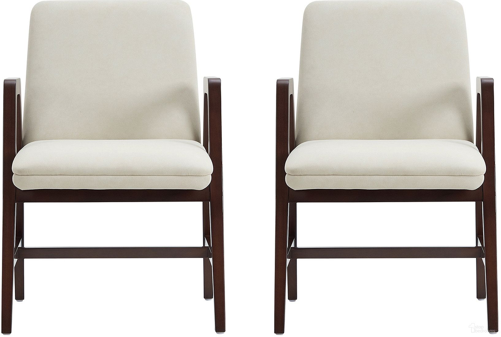 The appearance of Stella Dining Armchair Set of 2 In Cream designed by Manhattan Comfort in the modern / contemporary interior design. This cream piece of furniture was selected by 1StopBedrooms from Stella Collection to add a touch of cosiness and style into your home. Sku: DC101AR-CR;DC101AR-CR. Chair Type: Arm Chair. Material: Beech.