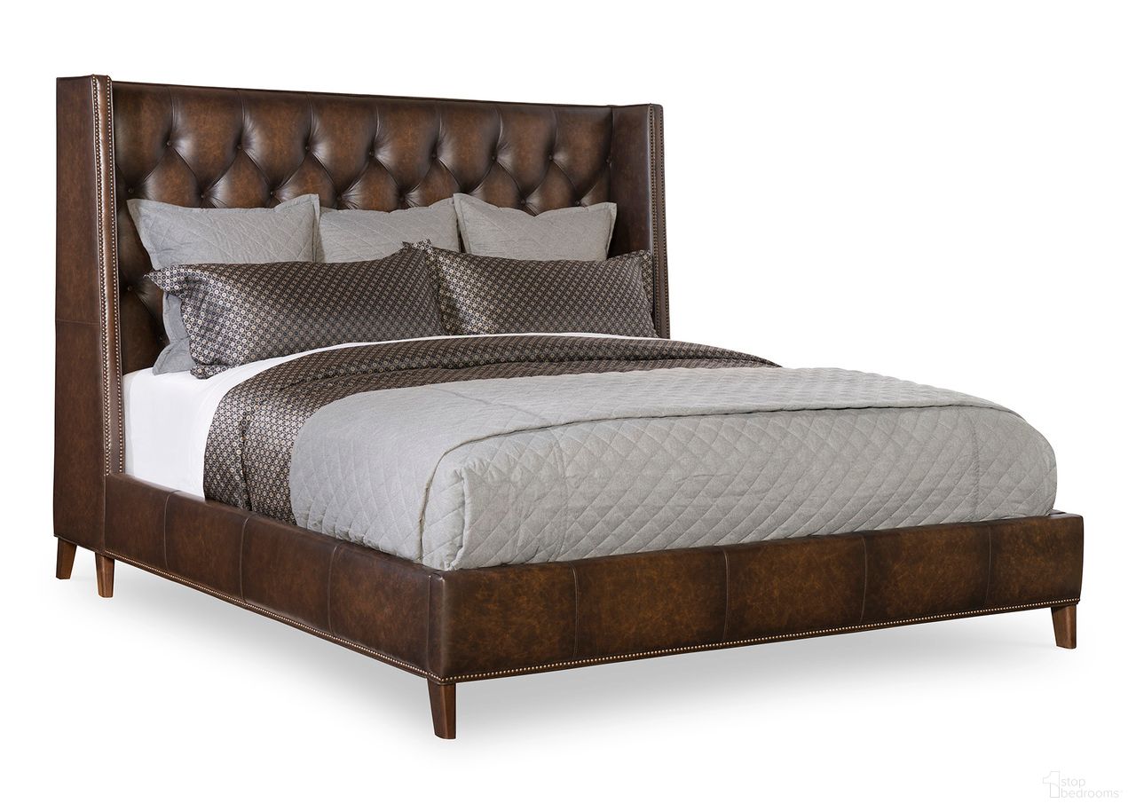 The appearance of Stella King Bed In Molasses designed by Maitland-Smith in the interior design. This molasses piece of furniture was selected by 1StopBedrooms from Maitland Smith Uph Collection to add a touch of cosiness and style into your home. Sku: RAB1500-K-LIN-MOL. Material: Leather. Bed Size: King. Bed Type: Upholstered Bed.