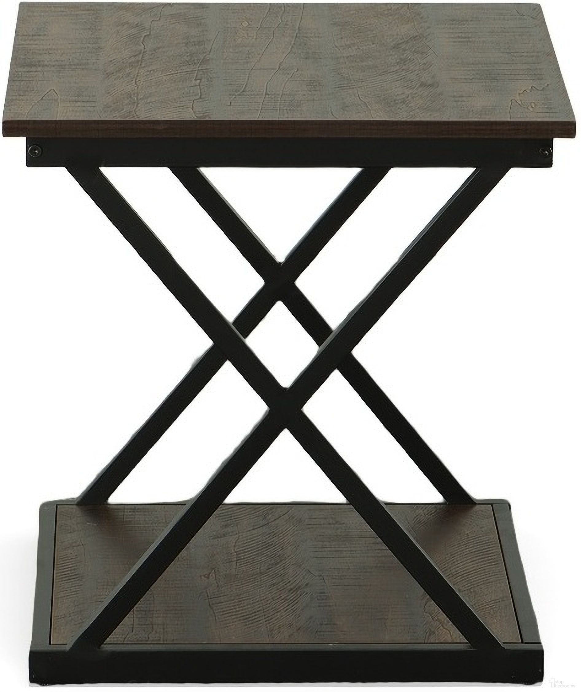 Stella Side Table In Elm and Black