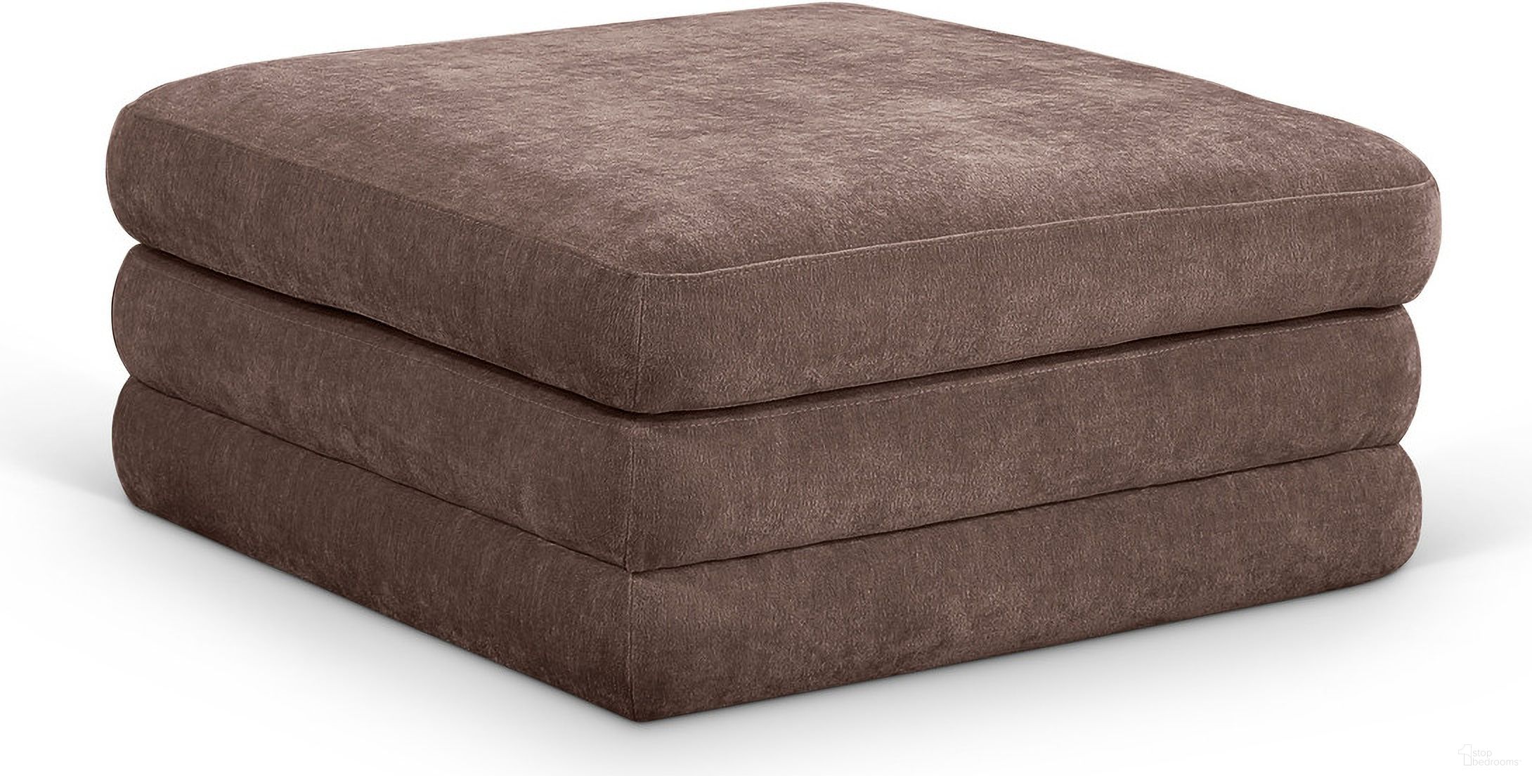 The appearance of Stellar Chenille Fabric Upholstered Modular Ottoman In Brown designed by Meridian in the modern / contemporary interior design. This brown piece of furniture was selected by 1StopBedrooms from Stellar Collection to add a touch of cosiness and style into your home. Sku: 608Brown-Ott. Material: Chenille.