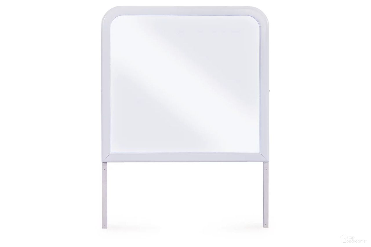 The appearance of Stenluxe Bedroom Mirror In White designed by Signature Design by Ashley in the modern / contemporary interior design. This white piece of furniture  was selected by 1StopBedrooms from Stenluxe Collection to add a touch of cosiness and style into your home. Sku: NCB392-36. Material: Glass.