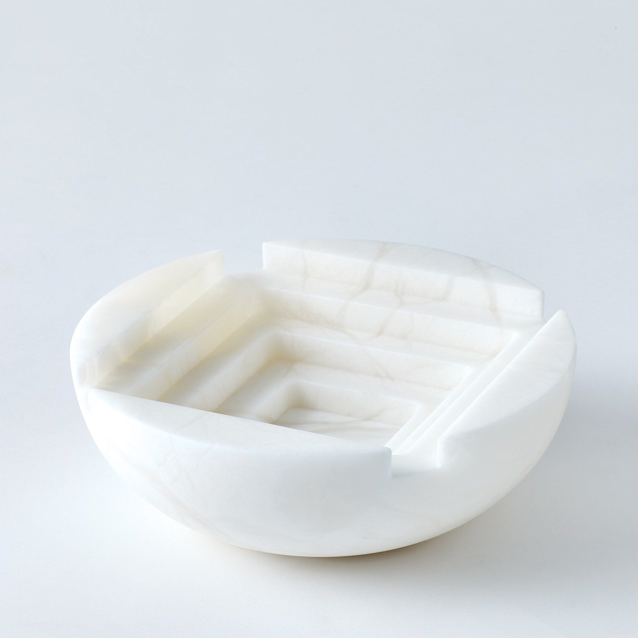 Stepwell Bowl In Alabaster