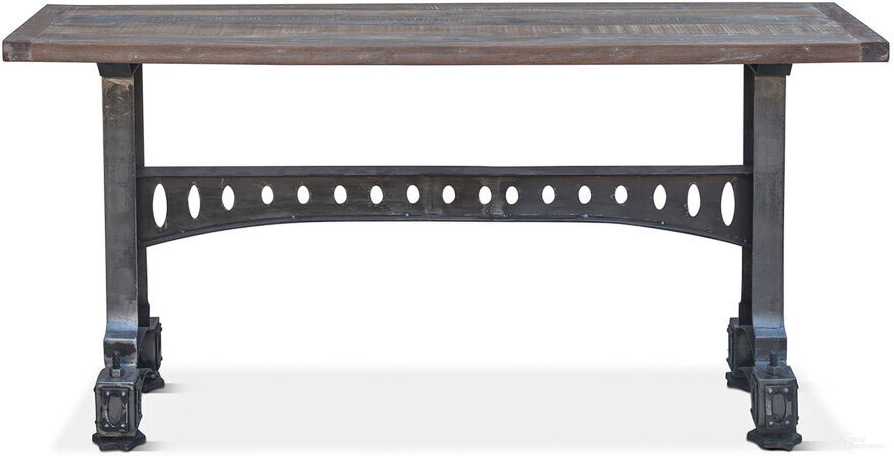 The appearance of Sterling 66 Inch Console Table with Cast Iron and Teak In Gray designed by Home Trends and Design in the industrial interior design. This gray piece of furniture was selected by 1StopBedrooms from Sterling Collection to add a touch of cosiness and style into your home. Sku: ZWOMCN66F. Material: Cast Iron.