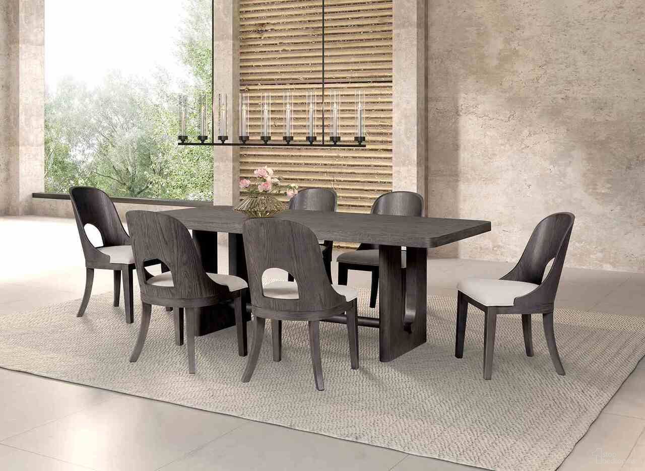 The appearance of Sterling West Rectangular Dining Room Set In Ash Gray designed by Furniture of America in the modern / contemporary interior design. This ash gray piece of furniture  was selected by 1StopBedrooms from Sterling West Collection to add a touch of cosiness and style into your home. Sku: FM39004ES-T;FM39004ES-SC-2PK. Table Top Shape: Rectangular. Material: Engineered Wood. Size: 43" x 80".