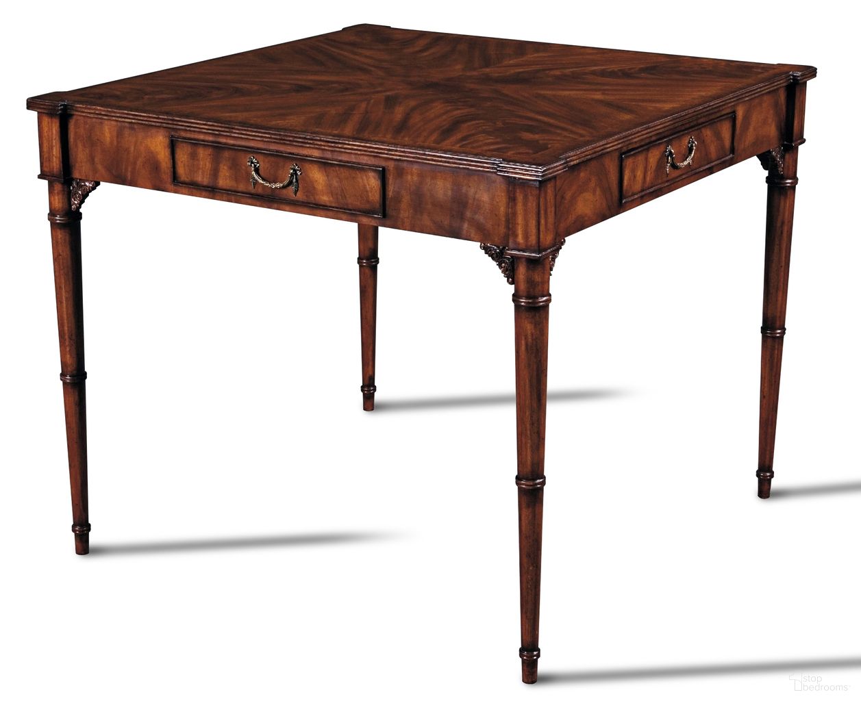 The appearance of Stewart Card Table In Mahogany designed by Maitland-Smith in the transitional interior design. This mahogany piece of furniture was selected by 1StopBedrooms from Maitland Smith Collection to add a touch of cosiness and style into your home. Sku: 89-0905. Material: Mahogany.