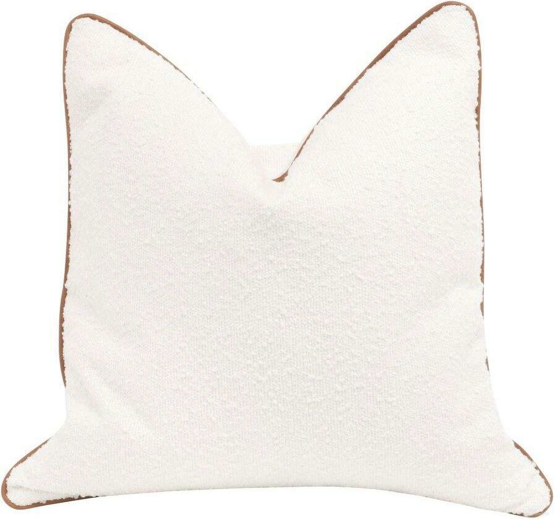 The appearance of Stitch and Hand The Not So Basic 22 Inch Essential Pillow Set of 2 In Snow and Whiskey Brown designed by Essentials For Living in the transitional interior design. This snow/whiskey brown piece of furniture was selected by 1StopBedrooms from Stitch & Hand Collection to add a touch of cosiness and style into your home. Sku: 7202-22.BOU-SNO/WB. Material: Polyester.