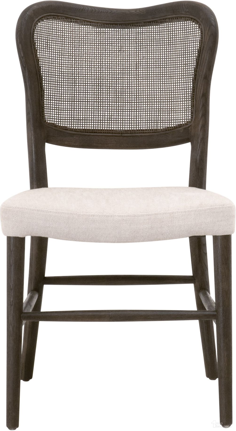 Stitch and Hand Cela Dining Chair Set of 2 In Bisque and Matte Brown