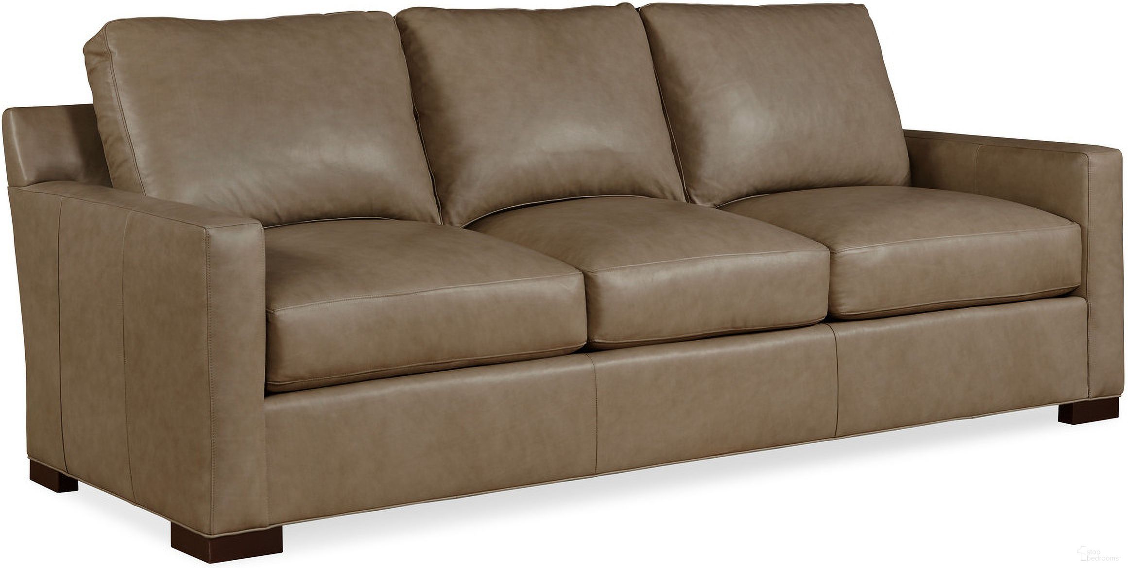 The appearance of Stocked Reynolds Sofa In Sand designed by Century Furniture in the transitional interior design. This sand piece of furniture was selected by 1StopBedrooms from Century Leather Collection to add a touch of cosiness and style into your home. Sku: LR-7600-2-V1. Material: Fabric.