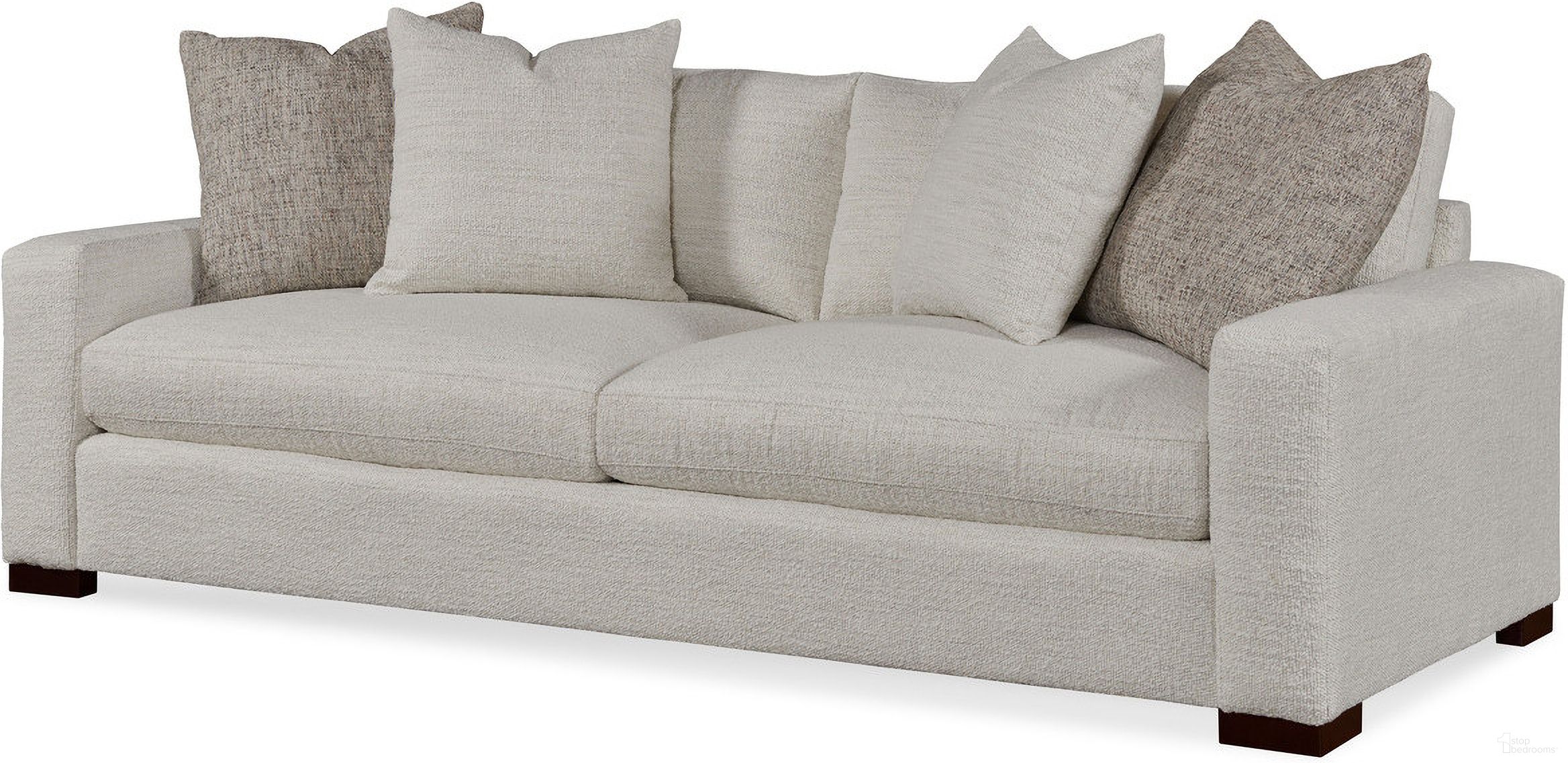 Stocked Rowan Sofa with Black Legs In Snow