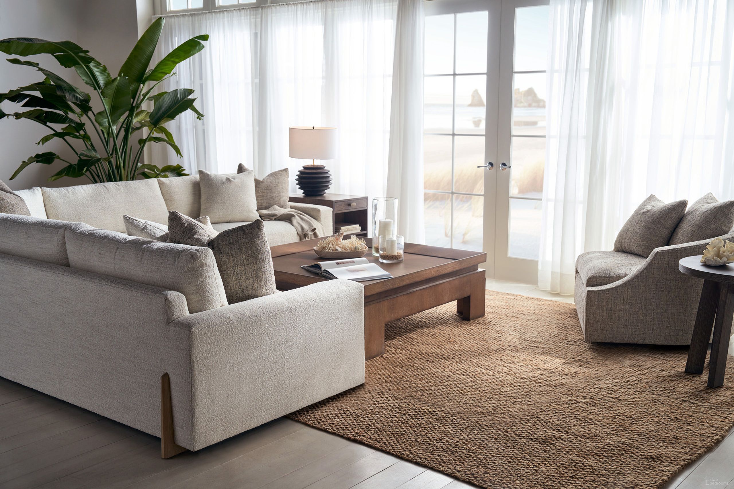 The appearance of Stocked Rowan Two Piece Sectional In Snow designed by Century Furniture in the modern / contemporary interior design. This snow piece of furniture was selected by 1StopBedrooms from Century Home Elegance Collection to add a touch of cosiness and style into your home. Sku: LTD7100-4352-V3. Material: Fabric.
