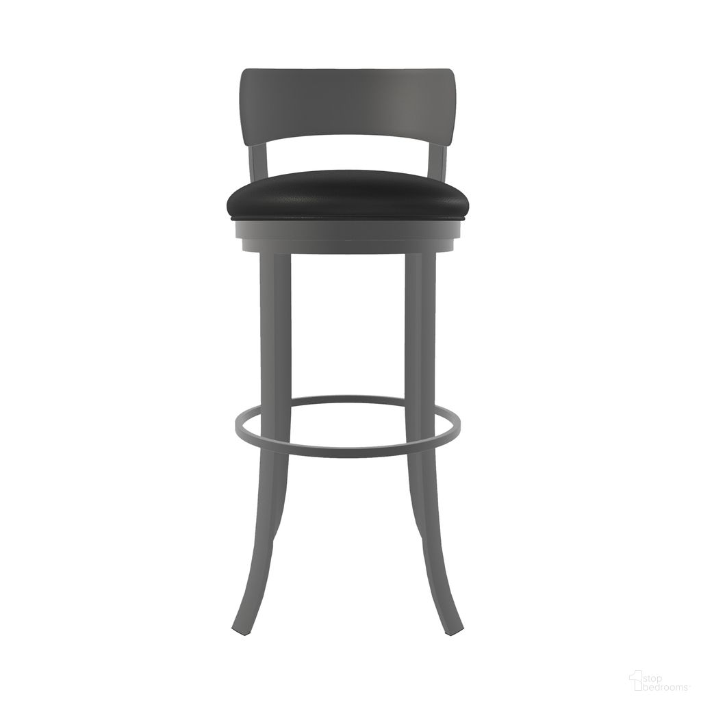 The appearance of Stockholm 26 Inch Counter Height Swivel Stool In Firestone Grey and Licorice Black designed by Wesley Allen in the transitional interior design. This firestone grey/licorice black piece of furniture  was selected by 1StopBedrooms from Stockholm Collection to add a touch of cosiness and style into your home. Sku: B507H26-S-PTR-DBLK. Material: Metal.