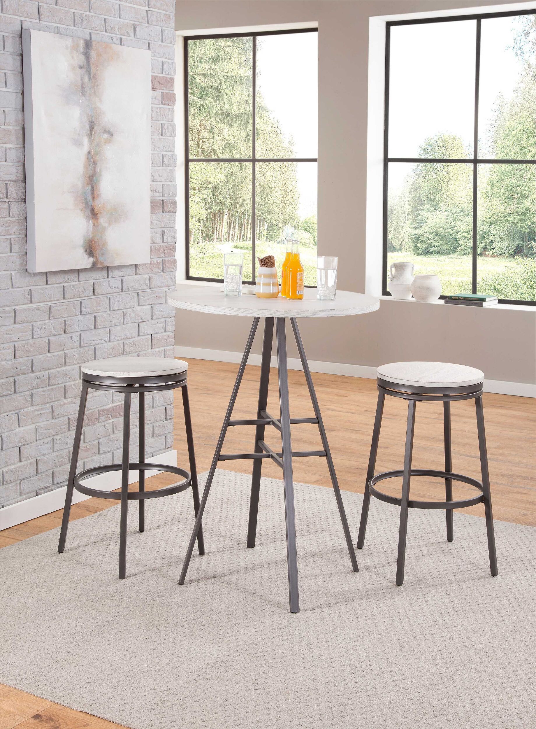 The appearance of Stockton Bar Set In Grey/White designed by American Woodcrafters in the transitional interior design. This grey/white piece of furniture was selected by 1StopBedrooms from Stockton Collection to add a touch of cosiness and style into your home. Sku: P1-131;B1-130-30W;B1-130-30W;B1-130-30W;B1-130-30W. Material: Metal.