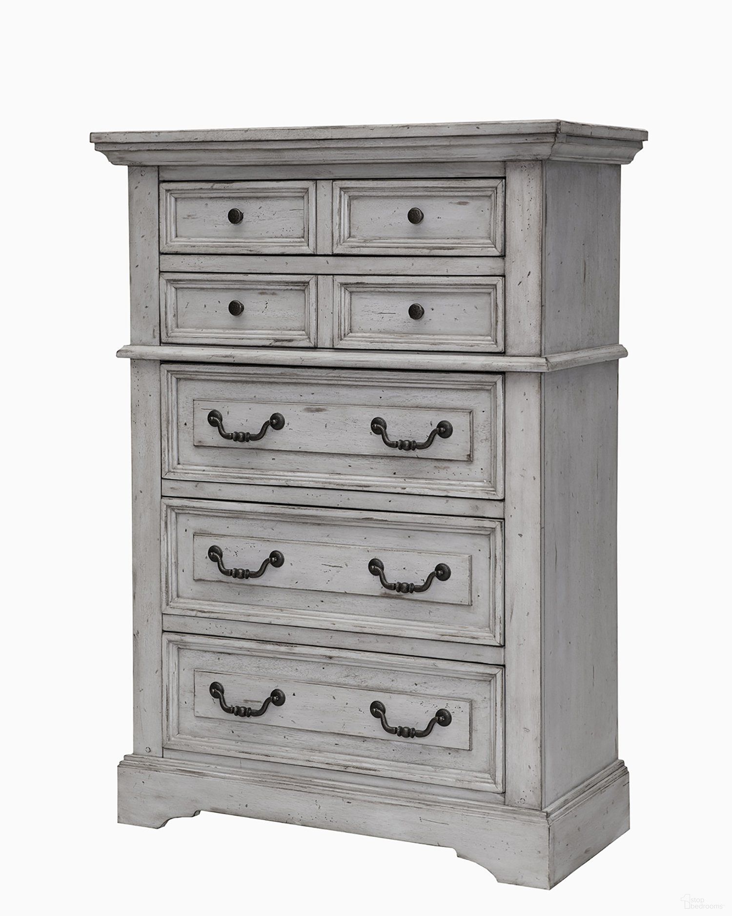 The appearance of Stonebrook Antique Gray Chest designed by American Woodcrafters in the traditional interior design. This gray piece of furniture was selected by 1StopBedrooms from Stonebrook Collection to add a touch of cosiness and style into your home. Sku: 7820-150. Material: Wood.
