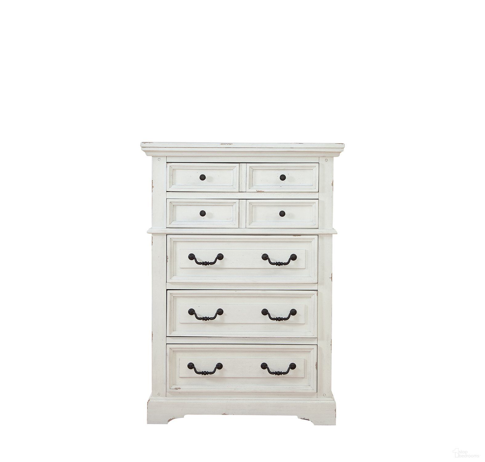The appearance of Stonebrook Drawer Chest (Antique White) designed by American Woodcrafters in the transitional interior design. This antique white piece of furniture was selected by 1StopBedrooms from Stonebrook Collection to add a touch of cosiness and style into your home. Sku: 7810-150. Material: Wood.