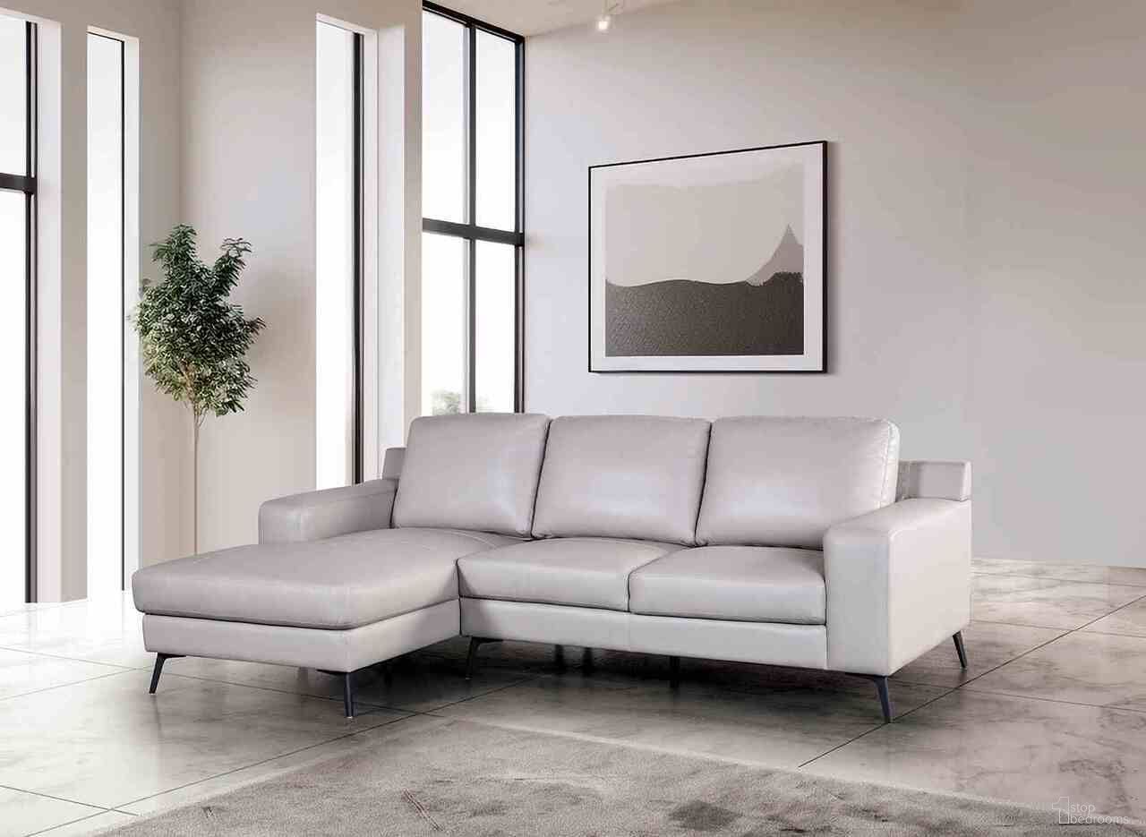 Stordal Left Chaise Sectional In Light Gray