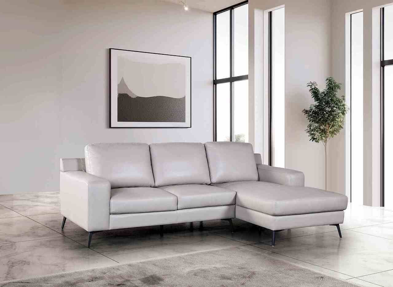 Stordal Right Chaise Sectional In Light Gray