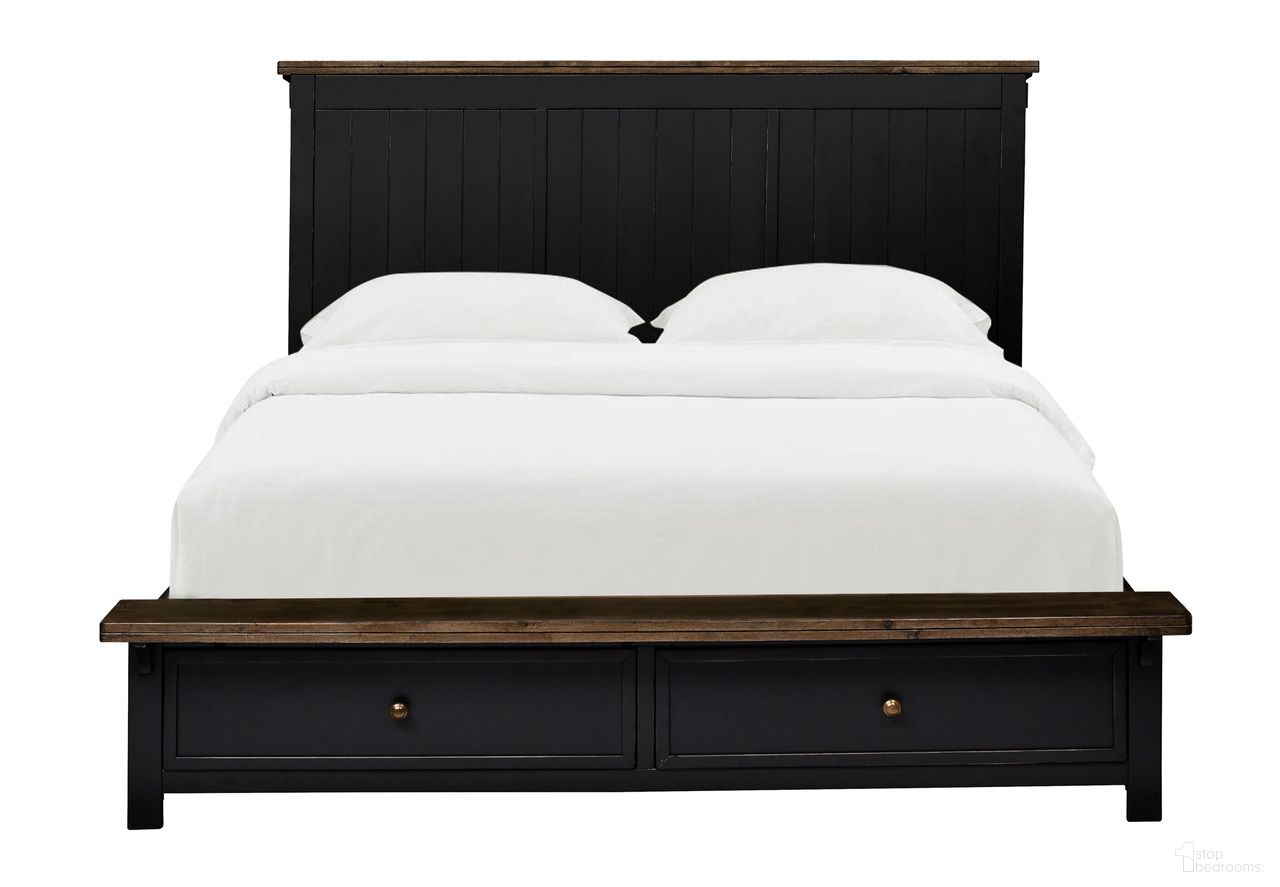 The appearance of Stormy Ridge King Storage Bed designed by A-America in the transitional interior design. This black piece of furniture  was selected by 1StopBedrooms from Stormy Ridge Collection to add a touch of cosiness and style into your home. Sku: STOBL513G;STOBL513H;STOBL513P;STOBL503R. Bed Type: Storage Bed. Bed Size: King. Material: Rubberwood.