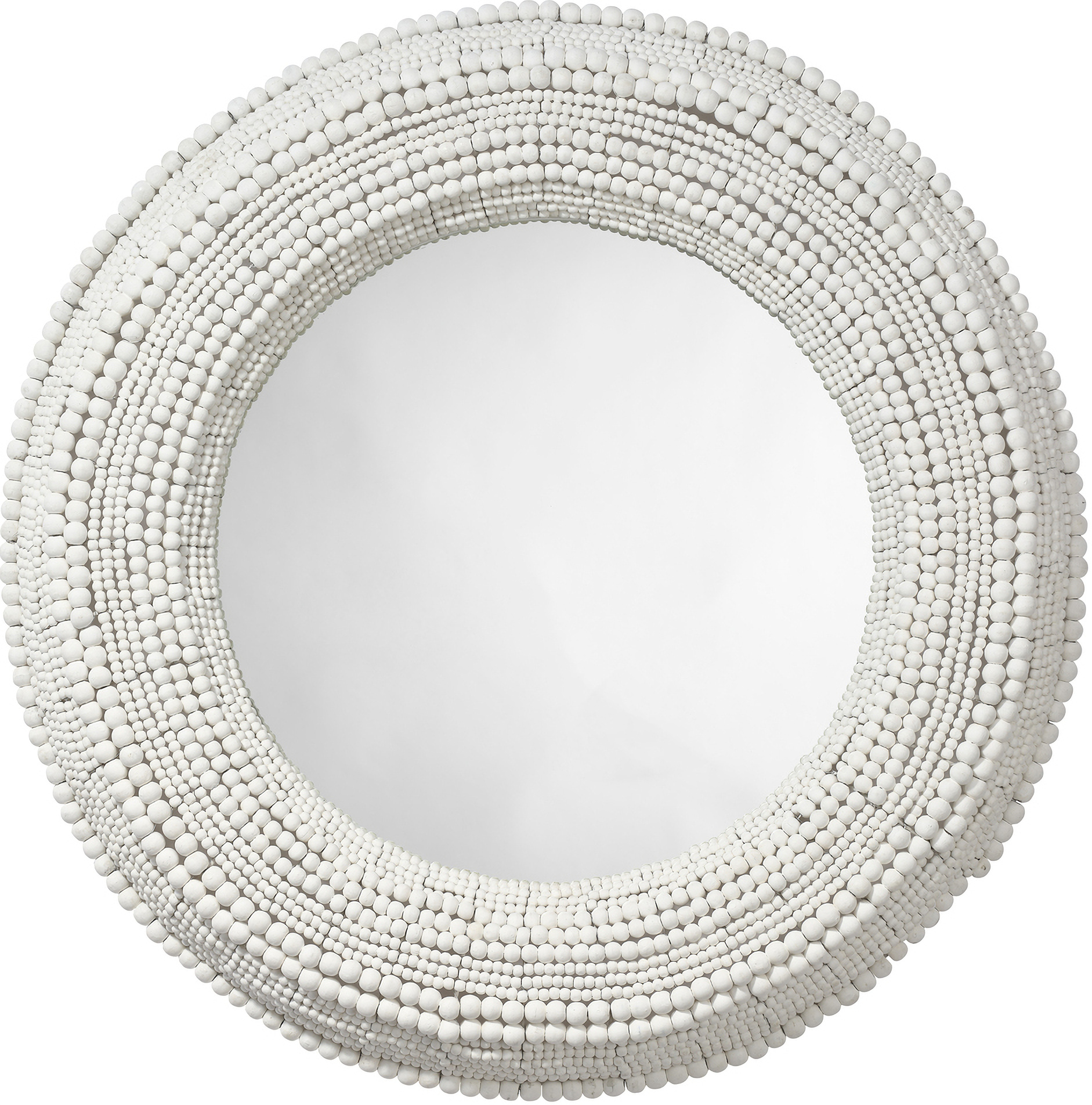 Sailors Knot White Small Round Wall Mirror