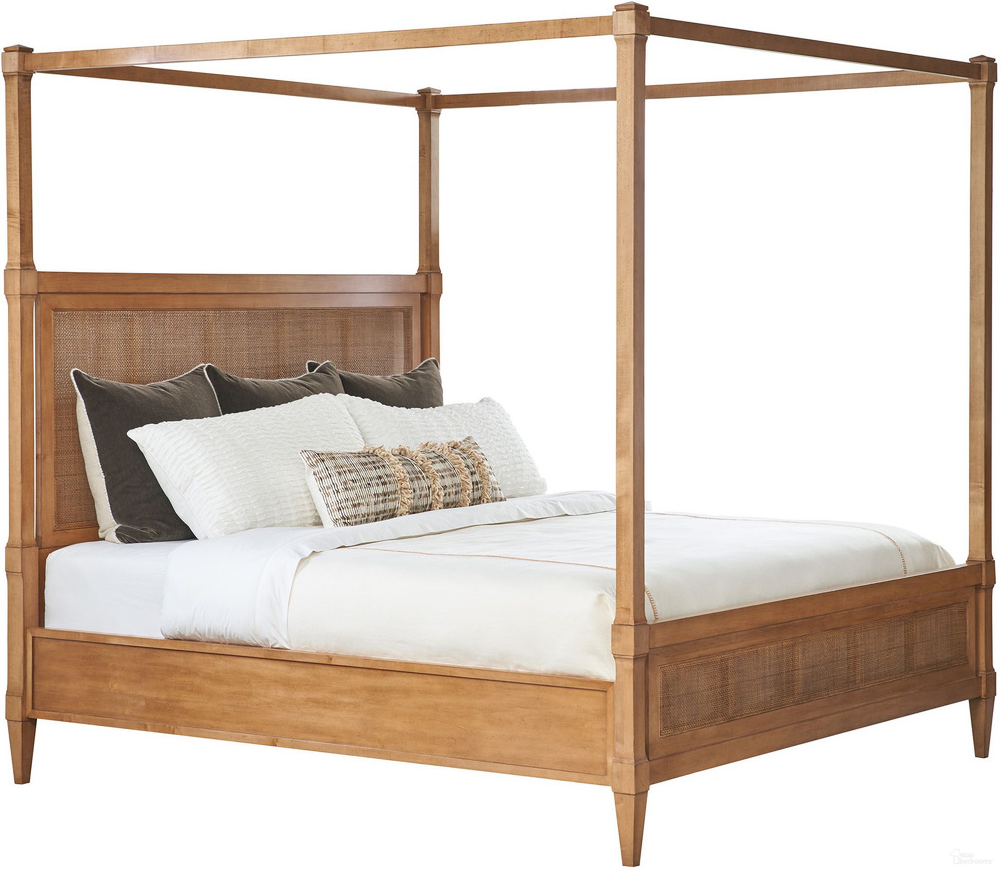 The appearance of Laguna Strand King Poster Bed In Table Rock 01-0934-174C designed by Barclay Butera in the traditional interior design. This table rock piece of furniture was selected by 1StopBedrooms from Laguna Collection to add a touch of cosiness and style into your home. Sku: 934-174C. Bed Type: Poster Bed. Material: Wood. Bed Size: King.