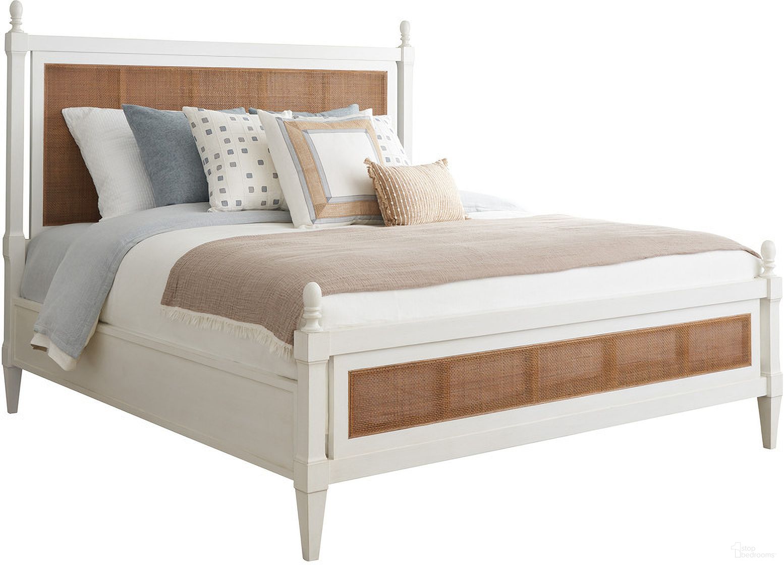 The appearance of Laguna Strand Queen Poster Bed In Tides designed by Barclay Butera in the traditional interior design. This tides piece of furniture was selected by 1StopBedrooms from Laguna Collection to add a touch of cosiness and style into your home. Sku: 935-173C. Bed Type: Poster Bed. Material: Wood. Bed Size: Queen.