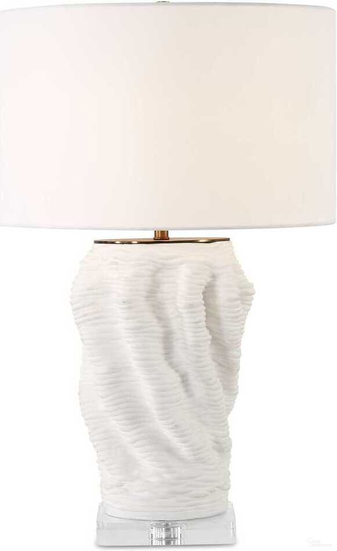 Stratified Table Lamp In White