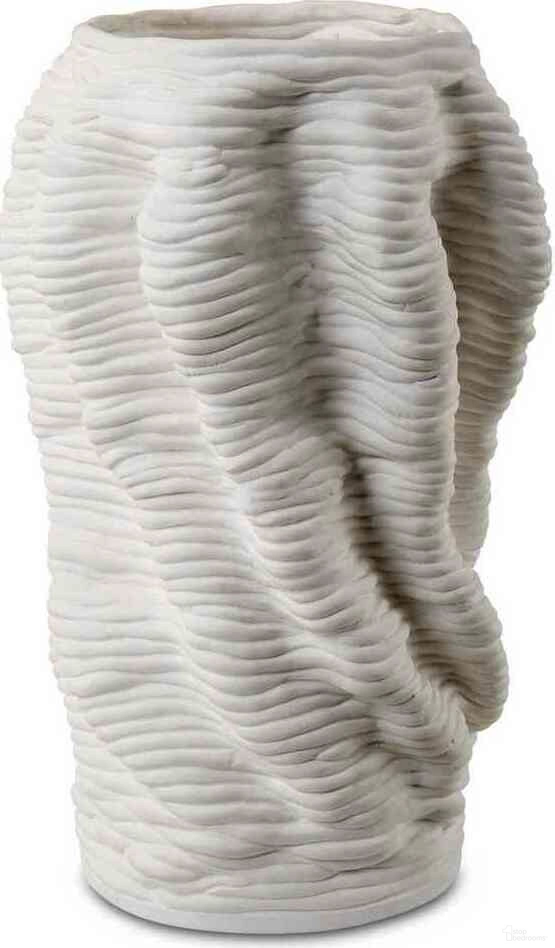 Stratified Vase In White