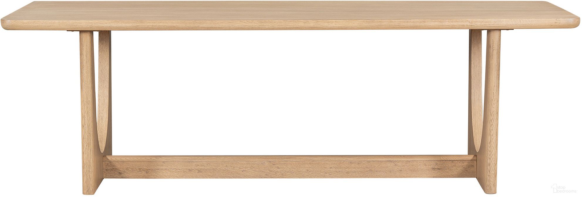 Stratos Solid Wood Raw Oak 96 Inch Dining Table In Brown