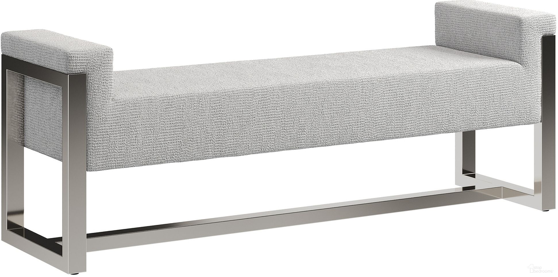 The appearance of Stratum Fabric Bench designed by Bernhardt in the modern / contemporary interior design. This grey piece of furniture  was selected by 1StopBedrooms from Stratum Collection to add a touch of cosiness and style into your home. Sku: 325508. Material: Metal.