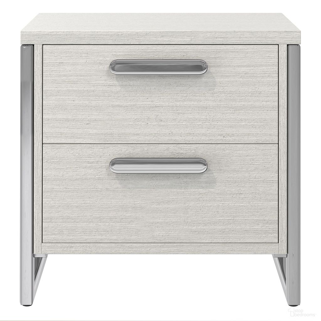 The appearance of Stratum Nightstand In Mist designed by Bernhardt in the modern / contemporary interior design. This mist piece of furniture  was selected by 1StopBedrooms from Stratum Collection to add a touch of cosiness and style into your home. Sku: 325228. Material: Wood.
