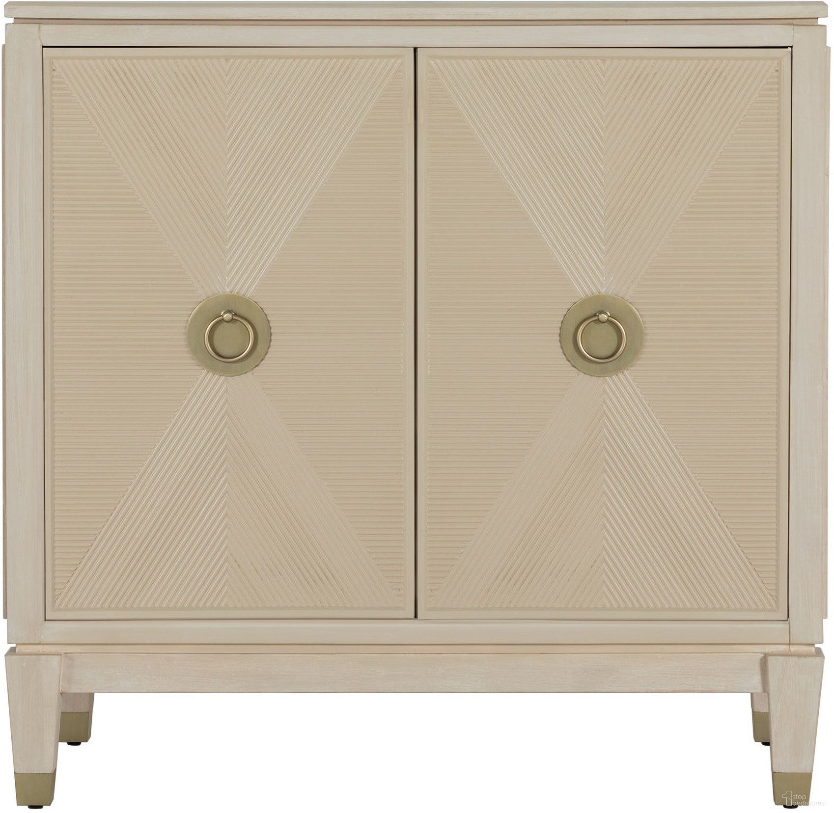 The appearance of Strella Accent Cabinet In Stainless Champagne and Cerused White designed by Gabby in the transitional interior design. This stainless champagne/cerused white piece of furniture was selected by 1StopBedrooms from Strella Collection to add a touch of cosiness and style into your home. Sku: SCH-175585. Material: Oak Veneer.
