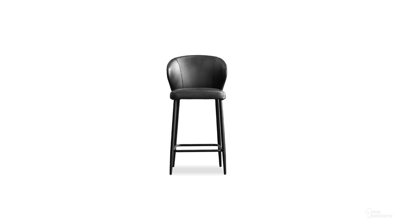 The appearance of Stretto Counter Stool Black Powder Coated Steel Base In Pitch Black designed by Mobital in the modern / contemporary interior design. This pitch black piece of furniture was selected by 1StopBedrooms from Stretto Collection to add a touch of cosiness and style into your home. Sku: DCS-STRE-BLAC-PCBLA. Material: Leather.