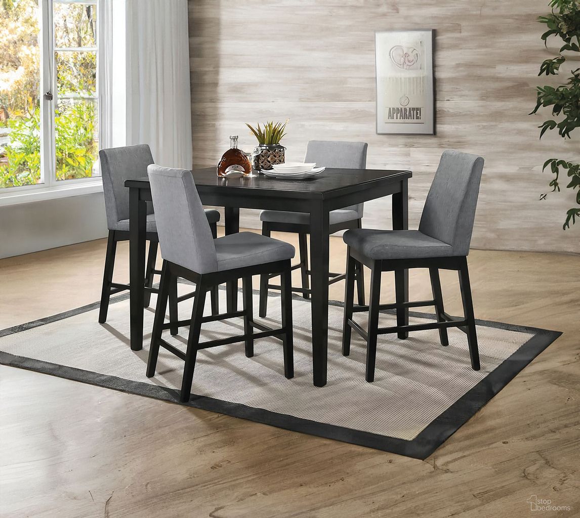 The appearance of Strom Counter Height Dining Room Set In Dark Walnut designed by Furniture of America in the modern / contemporary interior design. This dark walnut piece of furniture was selected by 1StopBedrooms from Strom Collection to add a touch of cosiness and style into your home. Sku: NX3108PT;NX3108PC-2PK. Table Top Shape: Rectangular. Size: 36" x 48". Material: Acacia Wood.