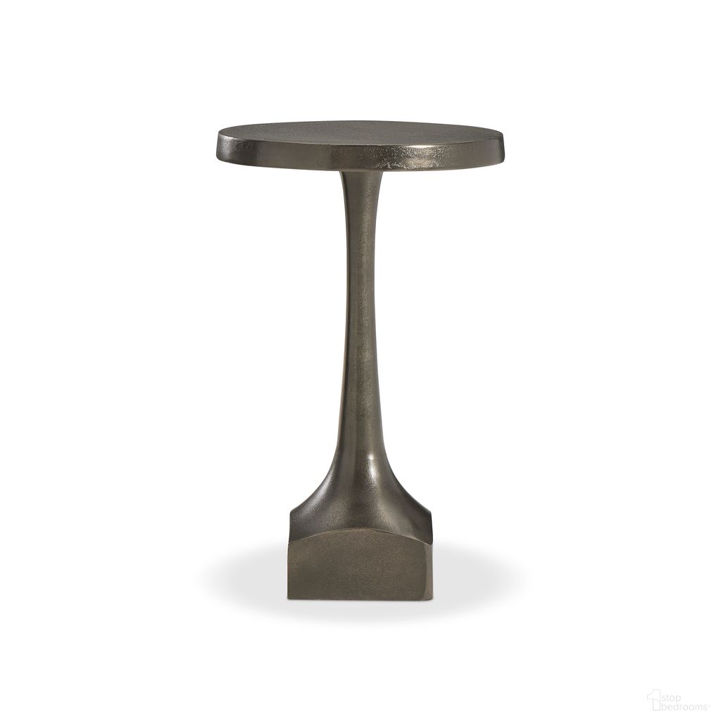 The appearance of Stroud Pedestal Drink Table designed by Bernhardt in the modern / contemporary interior design. This matte graphite piece of furniture  was selected by 1StopBedrooms from Stroud Collection to add a touch of cosiness and style into your home. Sku: 379197. Material: Aluminum.