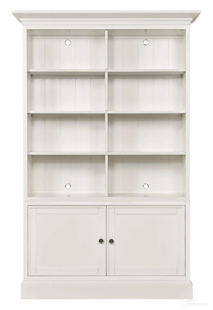 The appearance of Structures Double Door Bookcase In White designed by Hammary in the modern / contemporary interior design. This white piece of furniture was selected by 1StopBedrooms from Structures Collection to add a touch of cosiness and style into your home. Sku: 267-512;267-532;267-562;267-582. Material: Birch Veneer.