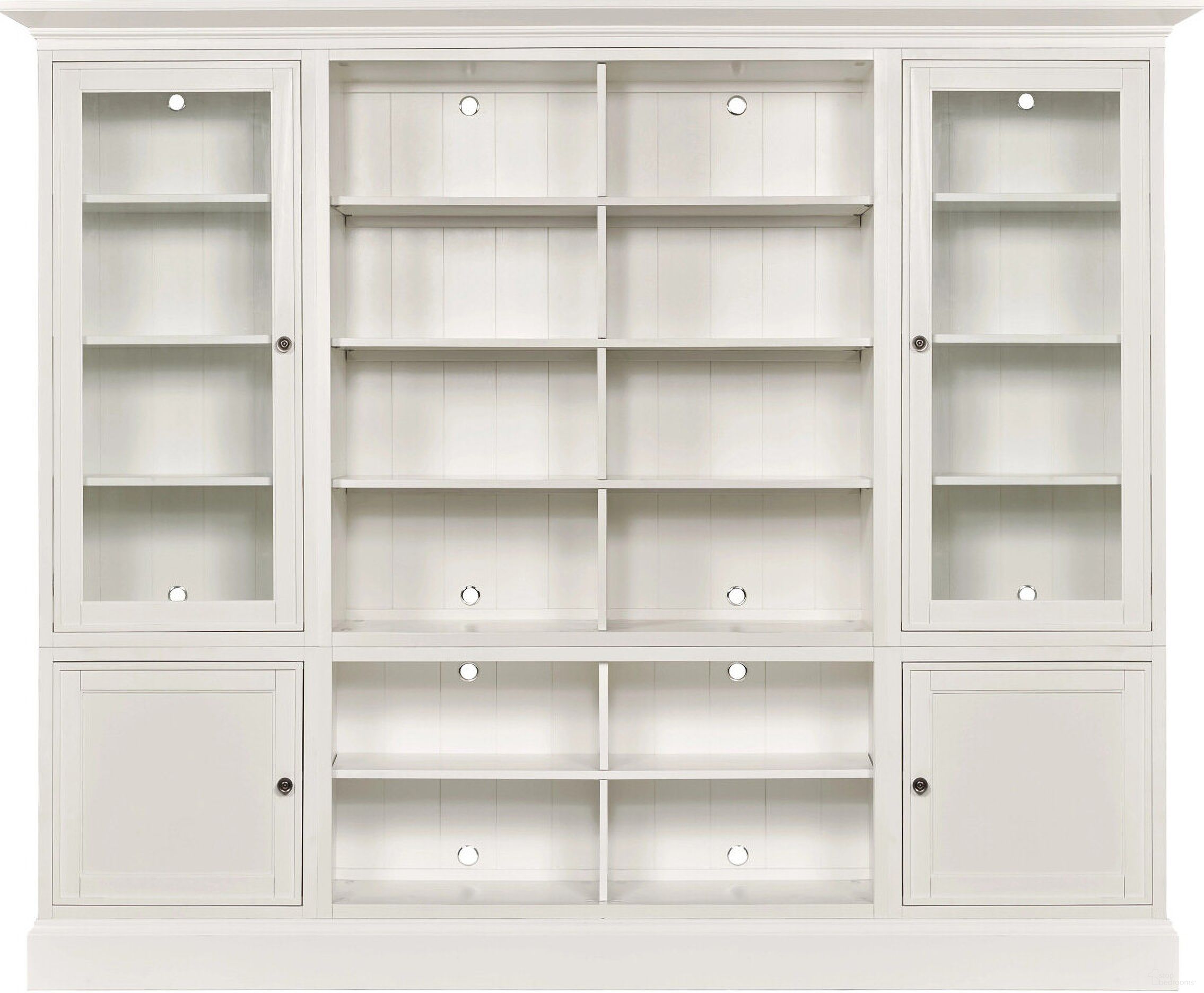The appearance of Structures Quad Bookcase Entertainment In White designed by Hammary in the modern / contemporary interior design. This white piece of furniture  was selected by 1StopBedrooms from Structures Collection to add a touch of cosiness and style into your home. Sku: 267-514;267-522;267-531;267-531;267-562;267-571;267-571;267-584. Material: Birch Veneer.