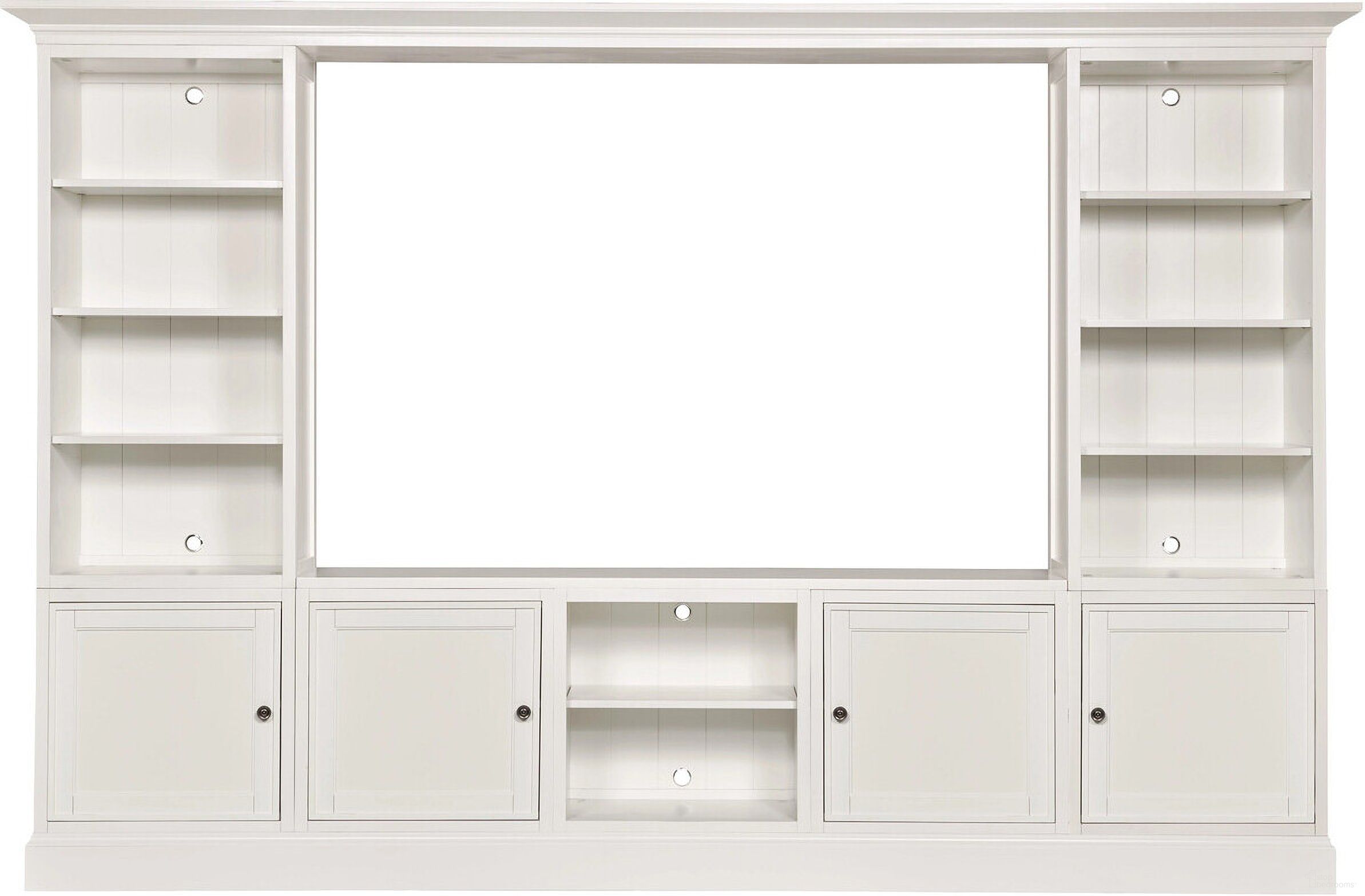 The appearance of Structures Quintuple Display Entertainment with Wood Door In White designed by Hammary in the modern / contemporary interior design. This white piece of furniture  was selected by 1StopBedrooms from Structures Collection to add a touch of cosiness and style into your home. Sku: 267-515;267-521;267-531;267-531;267-531;267-531;267-553;267-561;267-561;267-585. Material: Birch Veneer.