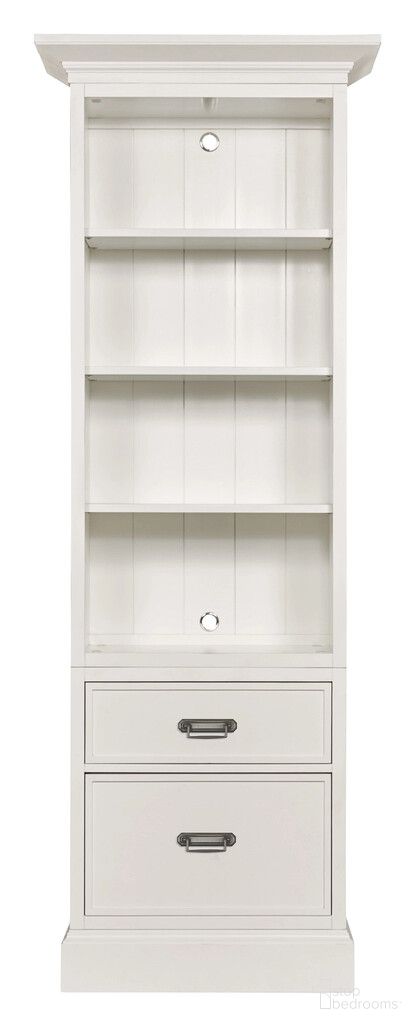 The appearance of Structures Single Storage Bookcase Cabinet In White designed by Hammary in the modern / contemporary interior design. This white piece of furniture  was selected by 1StopBedrooms from Structures Collection to add a touch of cosiness and style into your home. Sku: 267-511;267-541;267-561;267-581. Material: Birch Veneer.