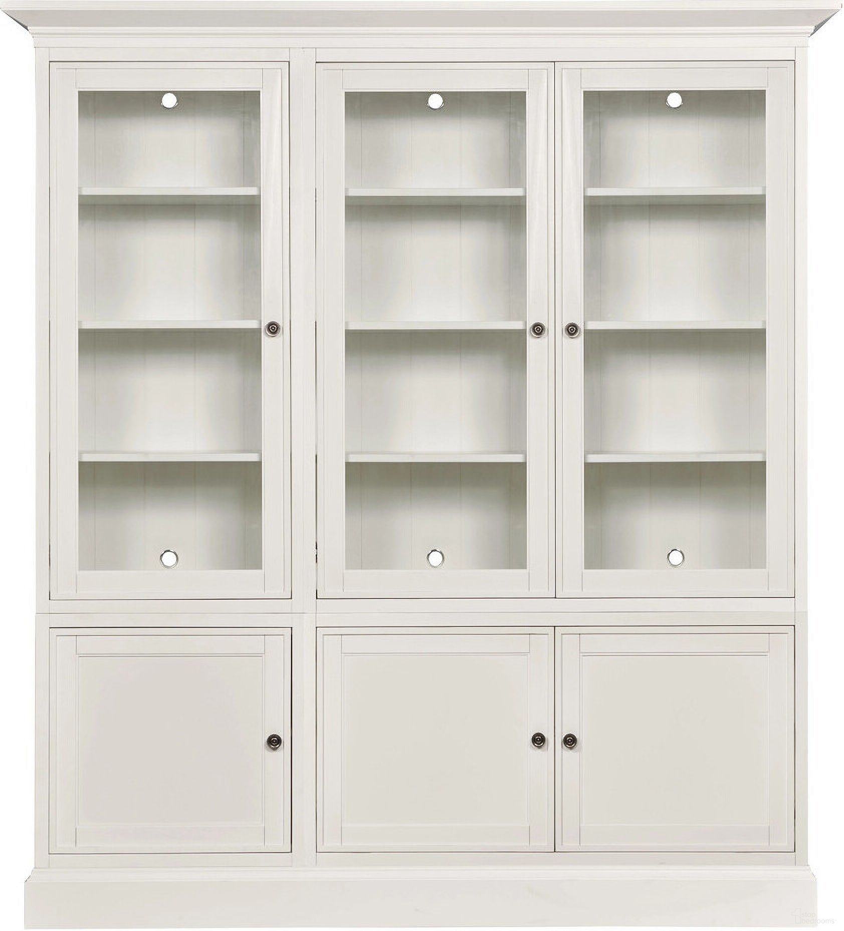 The appearance of Structures Triple Display Unit In White designed by Hammary in the modern / contemporary interior design. This white piece of furniture  was selected by 1StopBedrooms from Structures Collection to add a touch of cosiness and style into your home. Sku: 267-513;267-531;267-532;267-571;267-572;267-583. Material: Birch Veneer.