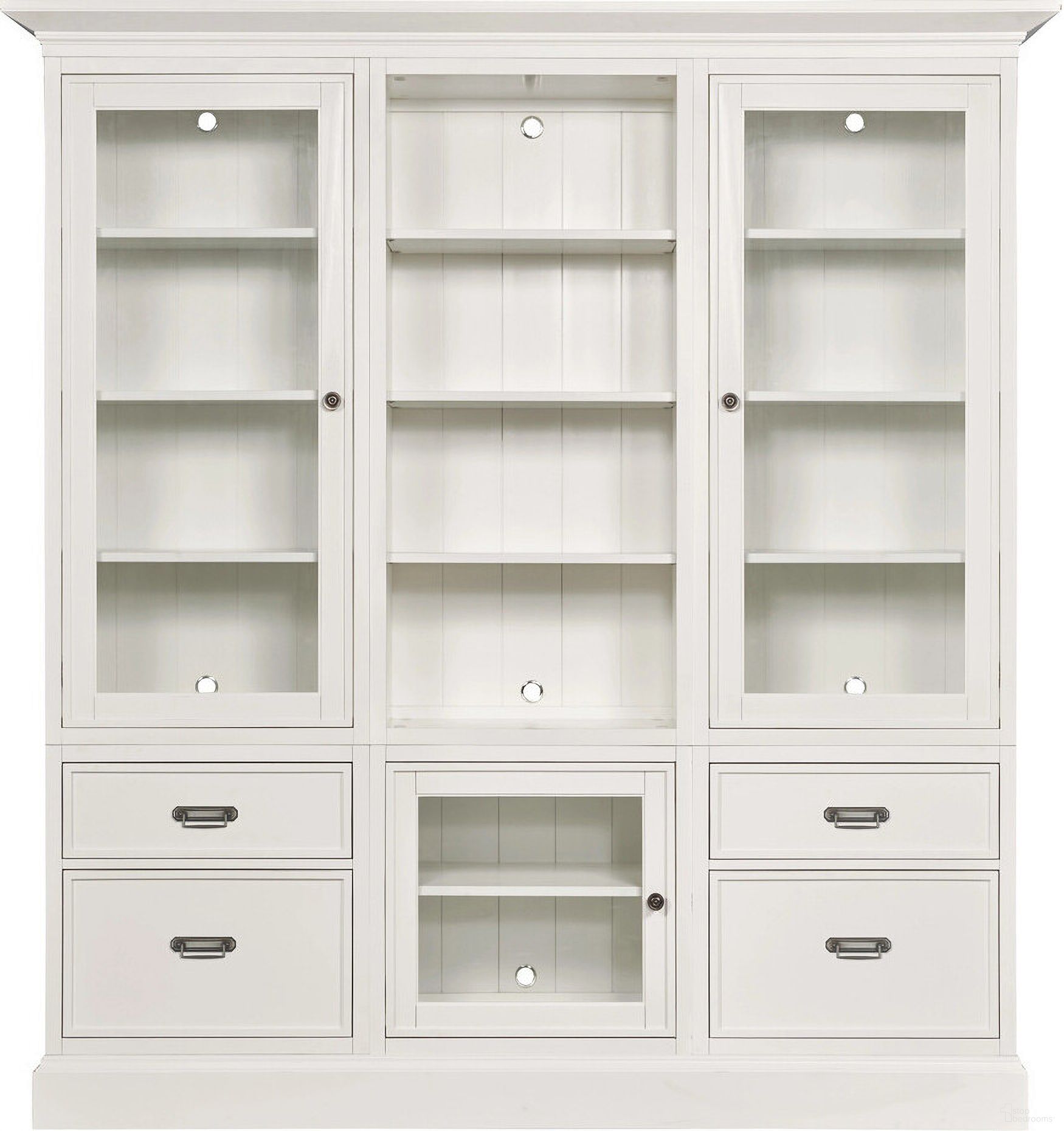 The appearance of Structures Triple Multi Use Display Unit In White designed by Hammary in the modern / contemporary interior design. This white piece of furniture  was selected by 1StopBedrooms from Structures Collection to add a touch of cosiness and style into your home. Sku: 267-513;267-531;267-541;267-541;267-561;267-571;267-571;267-583. Material: Birch Veneer.