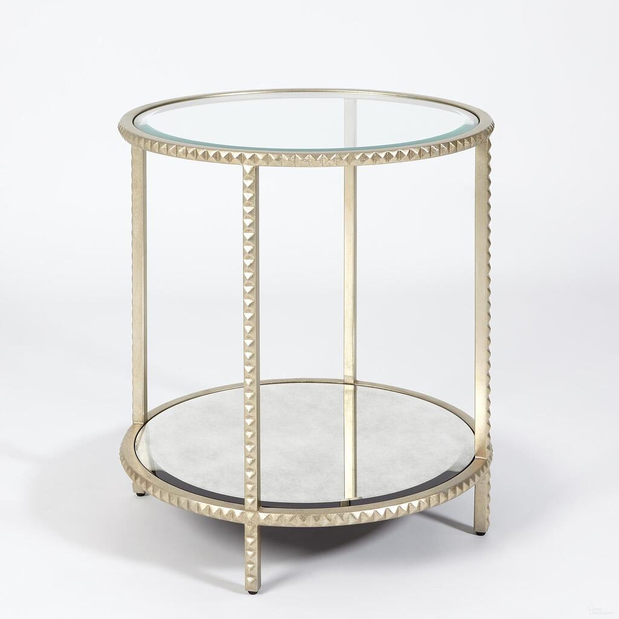 The appearance of Stud End Table In Silver designed by Global Views in the modern / contemporary interior design. This silver piece of furniture  was selected by 1StopBedrooms from Stud Collection to add a touch of cosiness and style into your home. Sku: WDSEH2030-GV. Material: Iron.