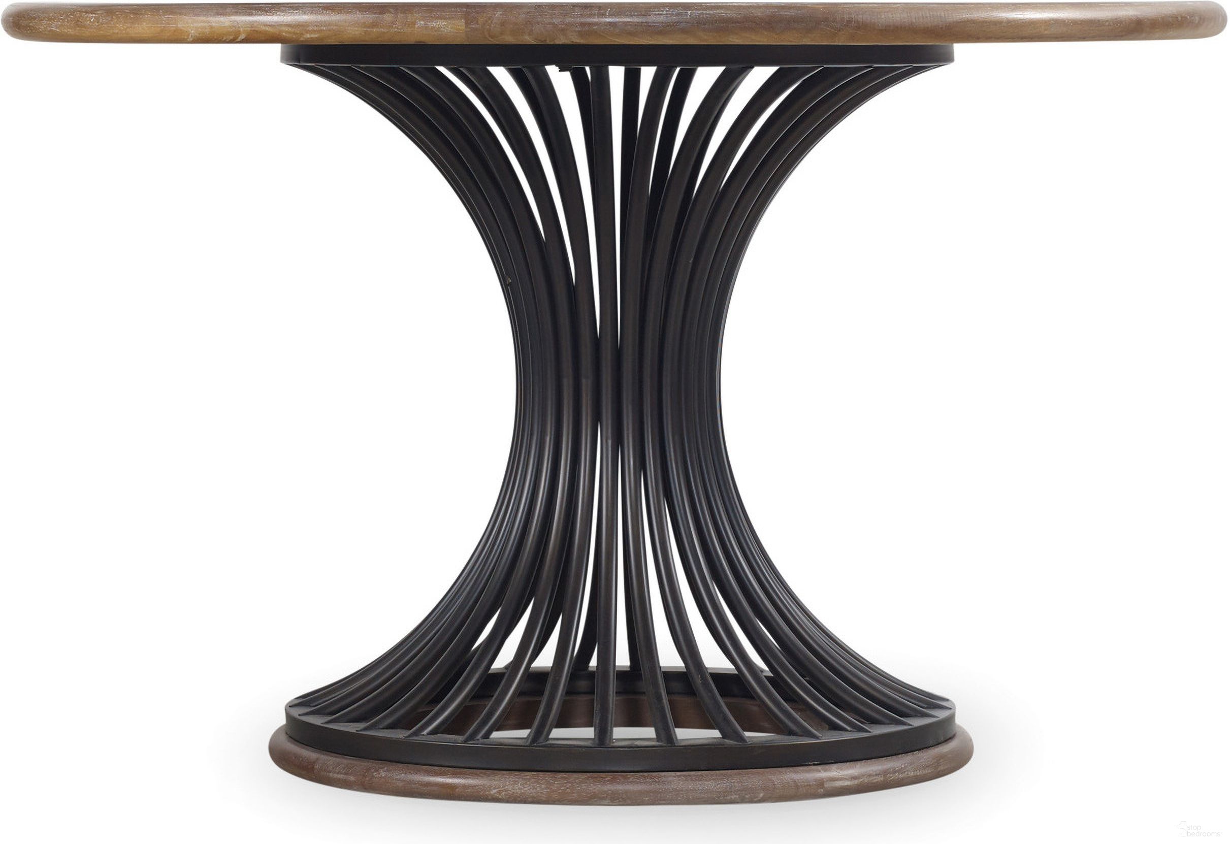 Studio 7H Light Wood Cinch Round Pedestal Dining Table
