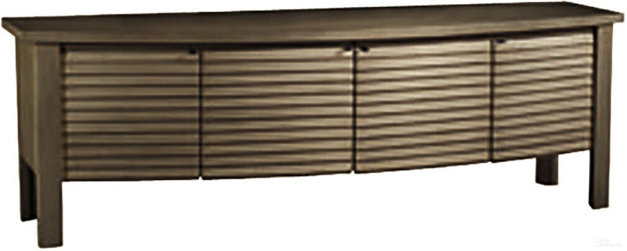 The appearance of Studio Designs Lumina 4 Door Media Console In Gray designed by Sligh in the modern / contemporary interior design. This gray piece of furniture was selected by 1StopBedrooms from Studio Designs Collection to add a touch of cosiness and style into your home. Sku: 9726-1-AP. Material: Wood.