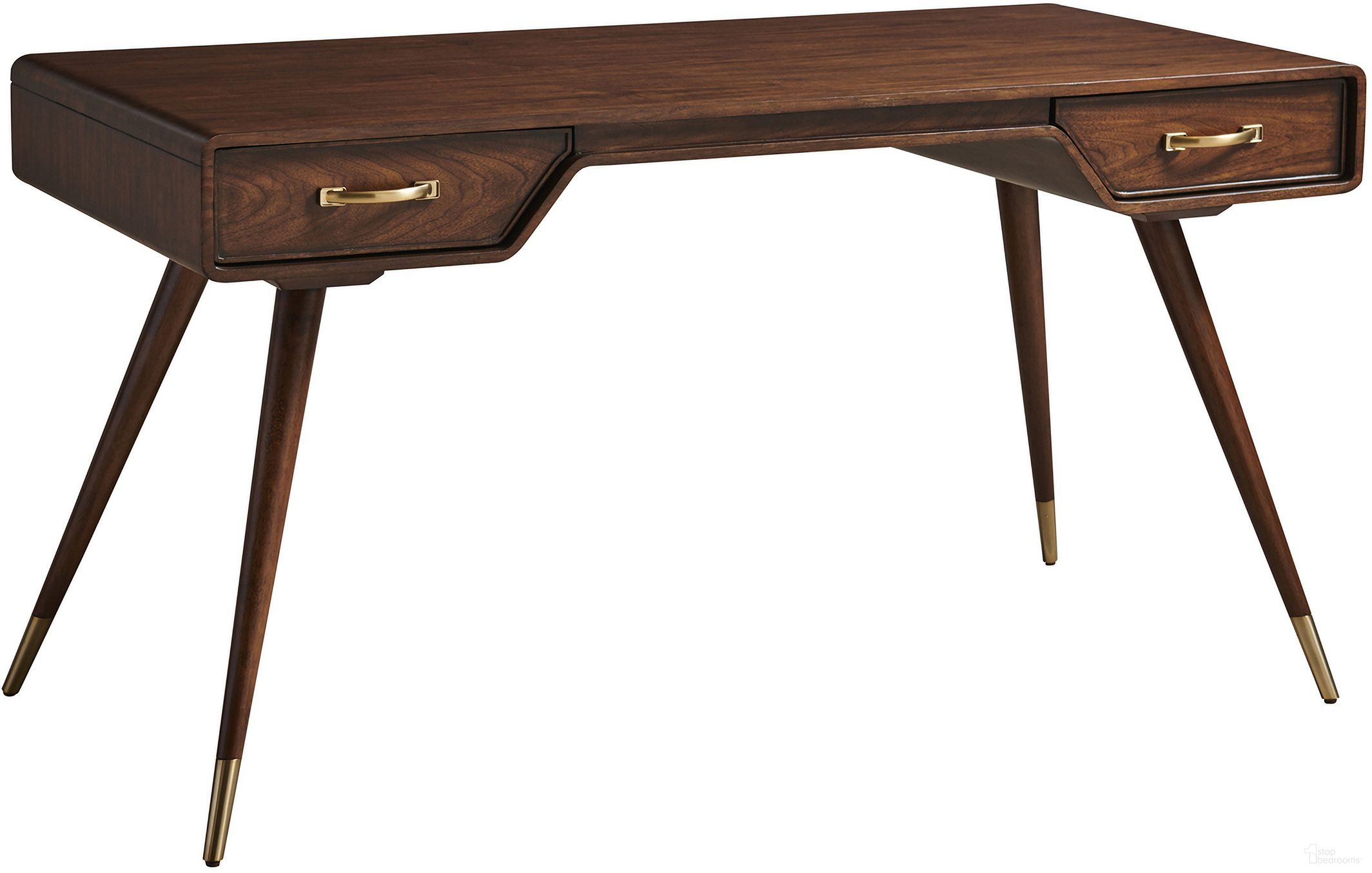 The appearance of Studio Designs Cassina Writing Desk In Warm Brown designed by Sligh in the transitional interior design. This warm brown piece of furniture was selected by 1StopBedrooms from Studio Designs Collection to add a touch of cosiness and style into your home. Sku: 100TL-410. Material: Wood.