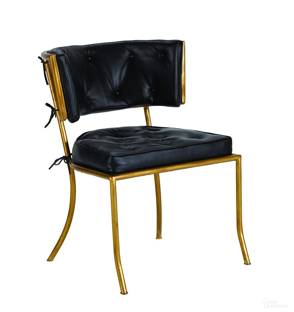 The appearance of Studio Klismos Game Chair In Black and Gold designed by Maitland-Smith in the modern / contemporary interior design. This black/gold piece of furniture was selected by 1StopBedrooms from Maitland Smith Collection to add a touch of cosiness and style into your home. Sku: 8114-43. Material: Leather.